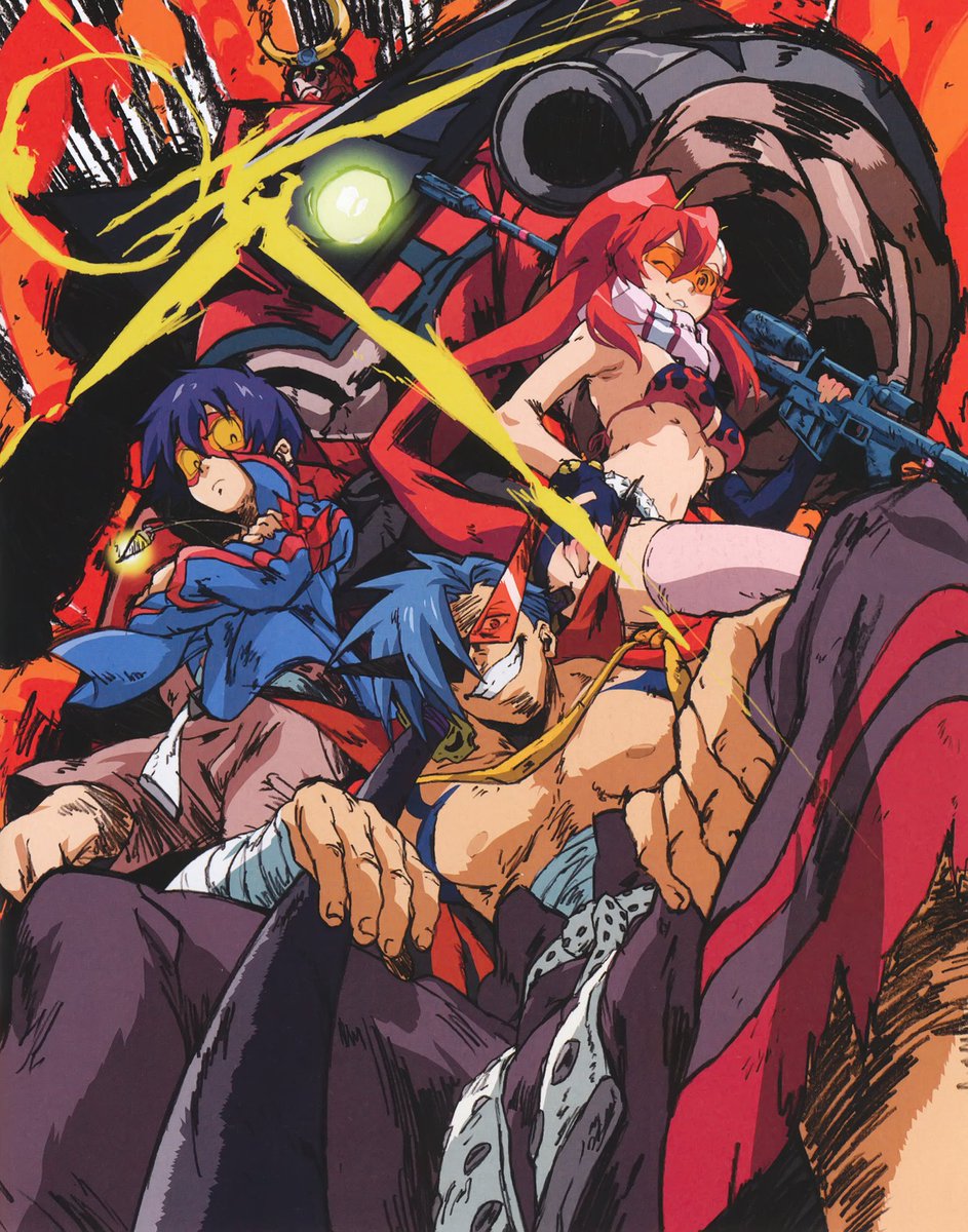 Unofficial cover art featuring Simon, Yoko, and Kamina.